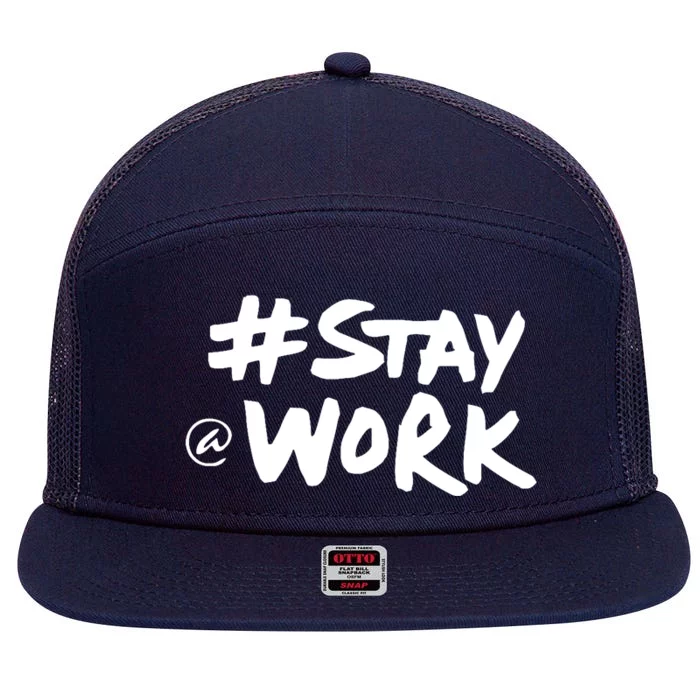 Stay At Work 7 Panel Mesh Trucker Snapback Hat