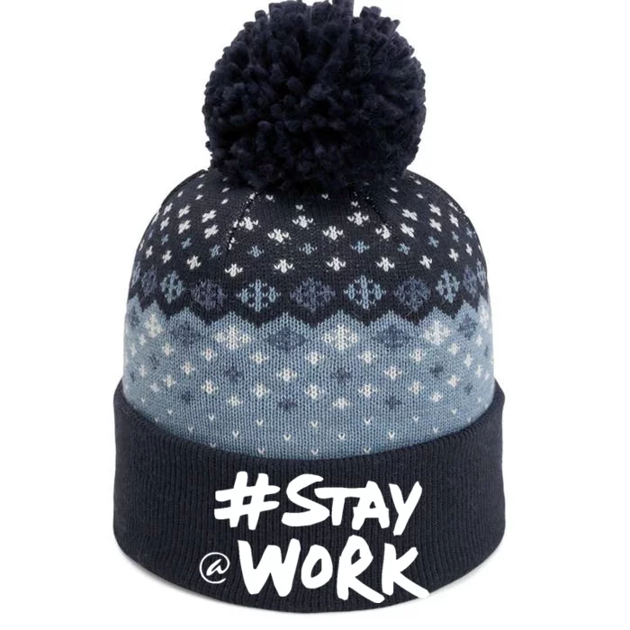 Stay At Work The Baniff Cuffed Pom Beanie