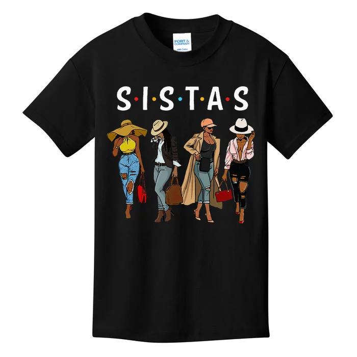 Sistas Afro Women Together Women  Women Birthday Kids T-Shirt