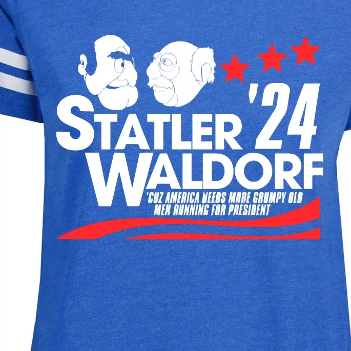 Statler And Waldorf For President 2024 Enza Ladies Jersey Football T-Shirt