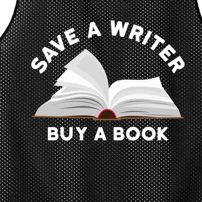 Save A Writer Buy A Book Published Author Writer Mesh Reversible Basketball Jersey Tank