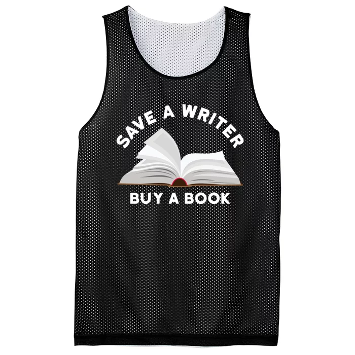 Save A Writer Buy A Book Published Author Writer Mesh Reversible Basketball Jersey Tank