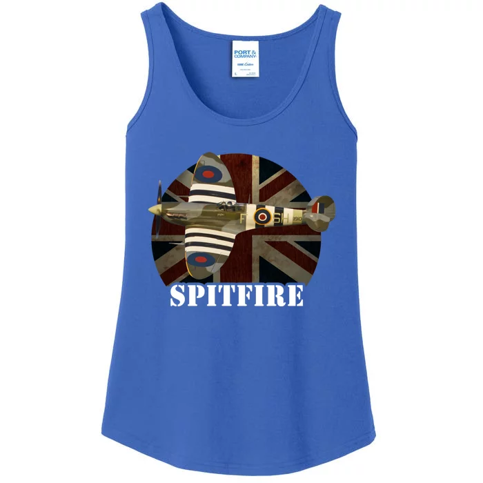 Spitfire Aircraft Ww2 Airplane Aeroplane War Plane Gift Ladies Essential Tank