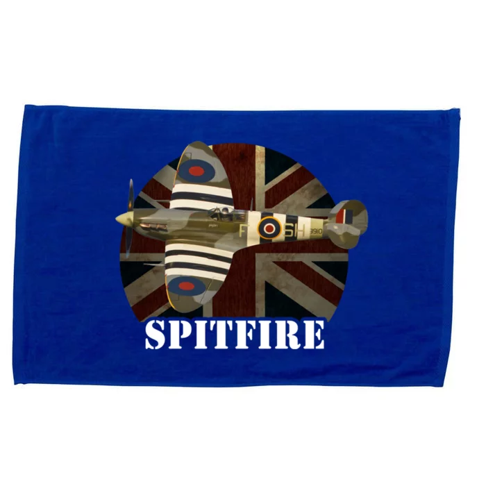 Spitfire Aircraft Ww2 Airplane Aeroplane War Plane Gift Microfiber Hand Towel