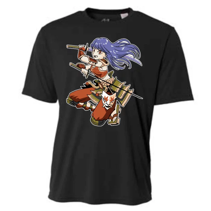 Samurai Anime Warrior Cooling Performance Crew T-Shirt