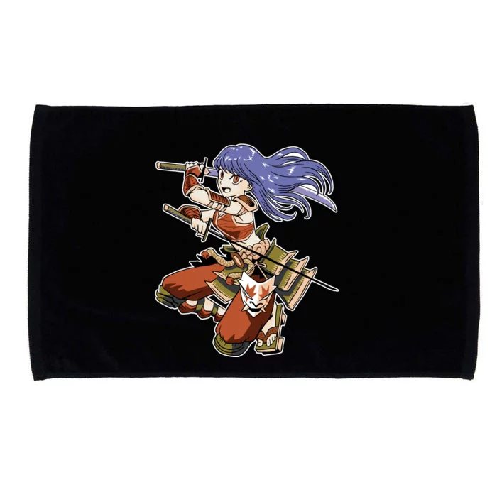 Samurai Anime Warrior Microfiber Hand Towel