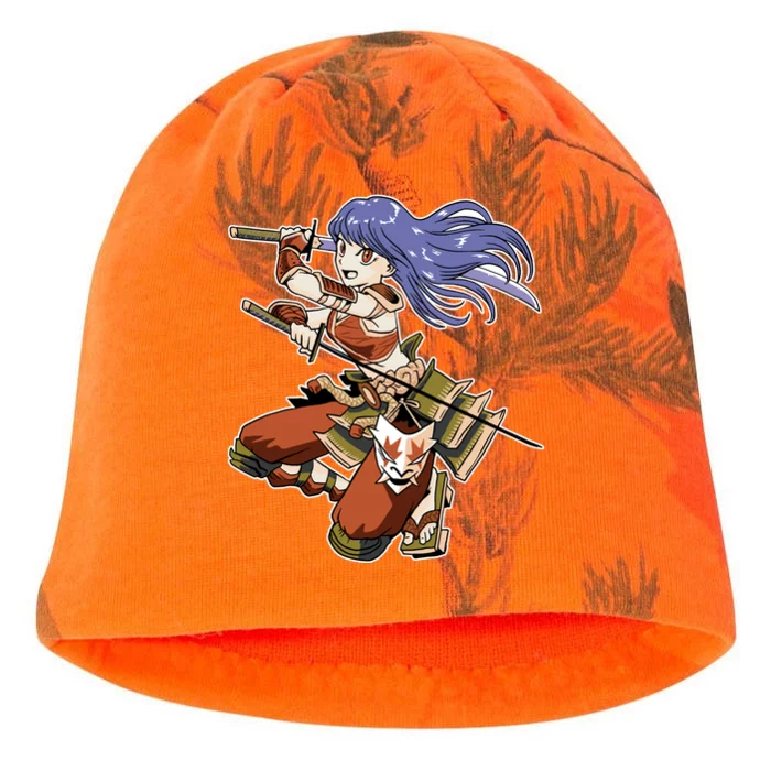 Samurai Anime Warrior Kati - Camo Knit Beanie