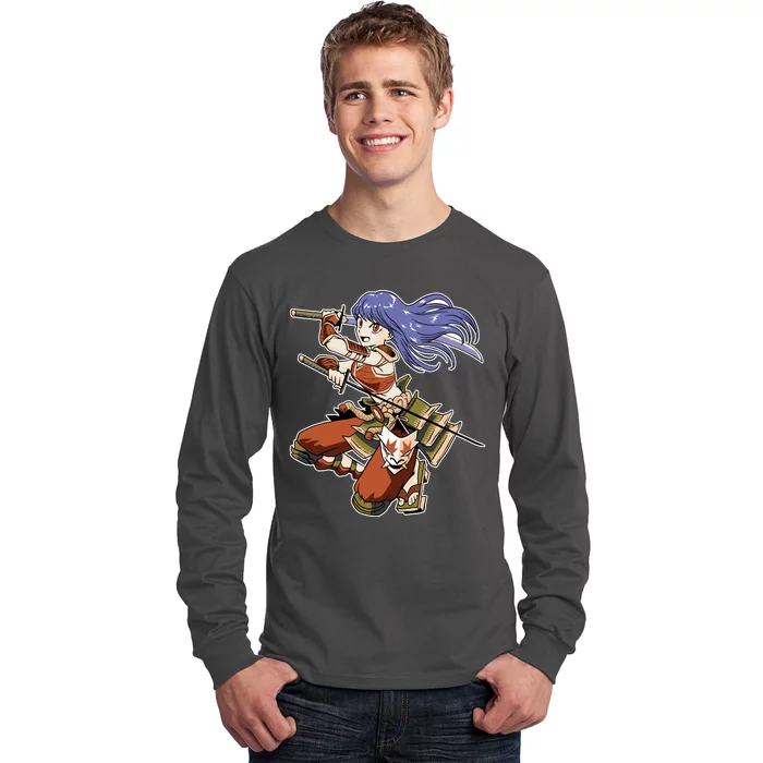 Samurai Anime Warrior Long Sleeve Shirt