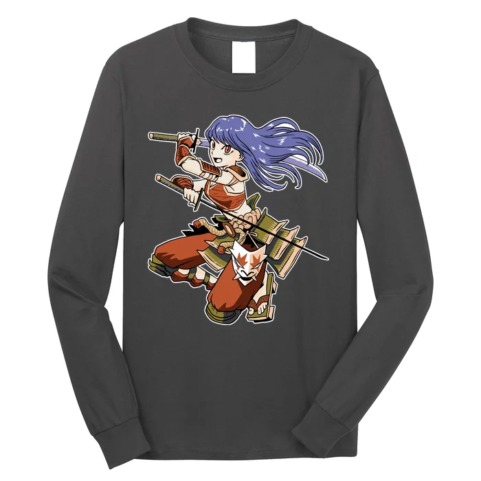 Samurai Anime Warrior Long Sleeve Shirt