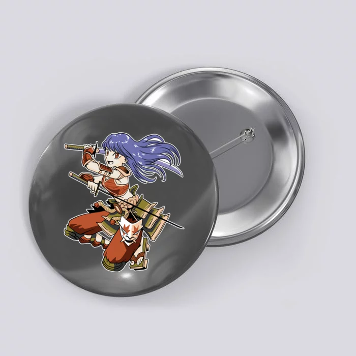 Samurai Anime Warrior Button