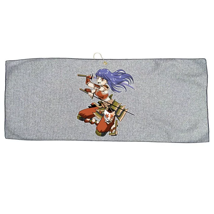 Samurai Anime Warrior Large Microfiber Waffle Golf Towel