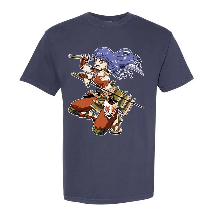 Samurai Anime Warrior Garment-Dyed Heavyweight T-Shirt