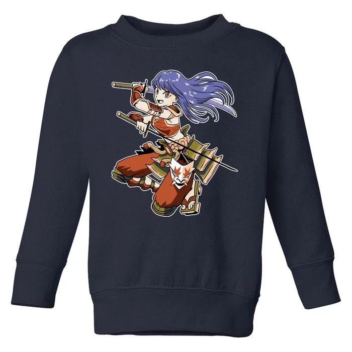 Samurai Anime Warrior Toddler Sweatshirt