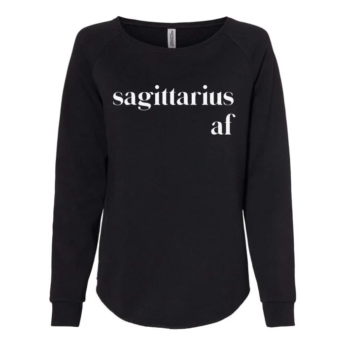 Sagittarius AF Wo Zodiac Birthday Womens California Wash Sweatshirt