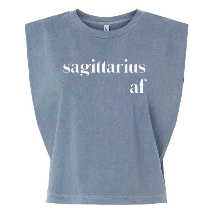 Sagittarius AF Wo Zodiac Birthday Garment-Dyed Women's Muscle Tee