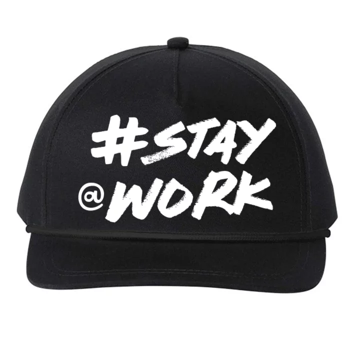 Stay At Work #Stayatwork Funny Elon Twitter Snapback Five-Panel Rope Hat