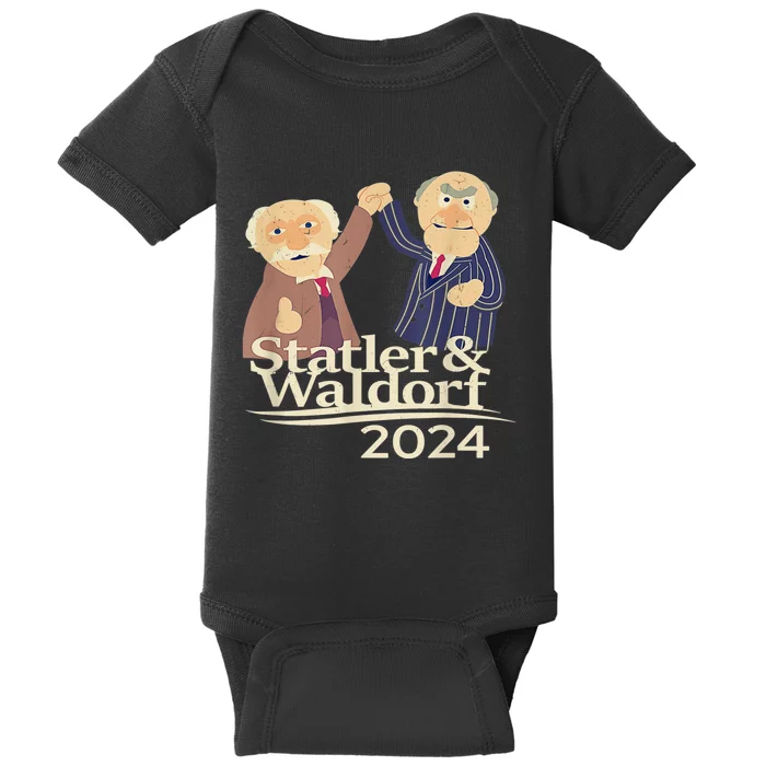 Statler And Waldorf Vintage Retro 2024 Design Baby Bodysuit