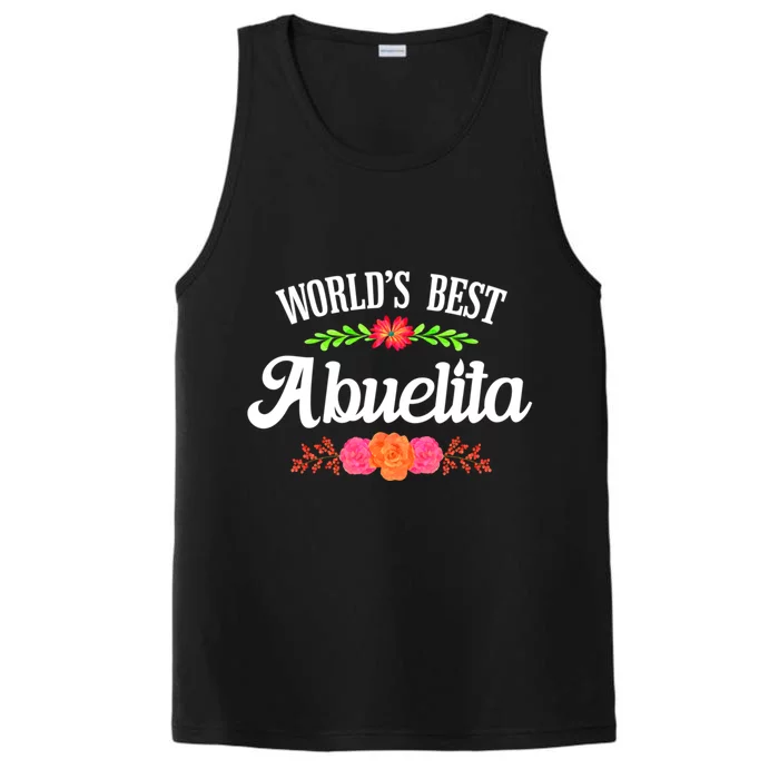 Spanish Abuelita Worlds Best Grandma Gift Performance Tank