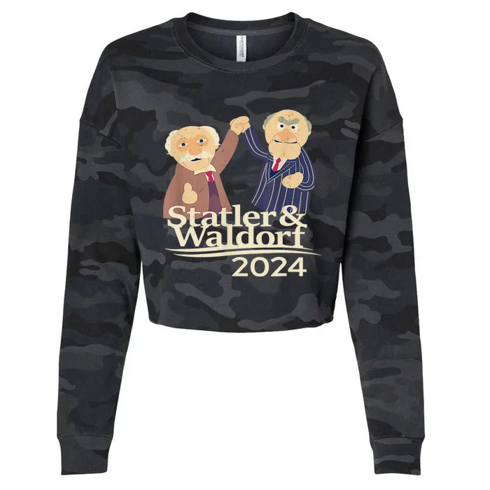 Statler And Waldorf Vintage Retro 2024 Design Cropped Pullover Crew