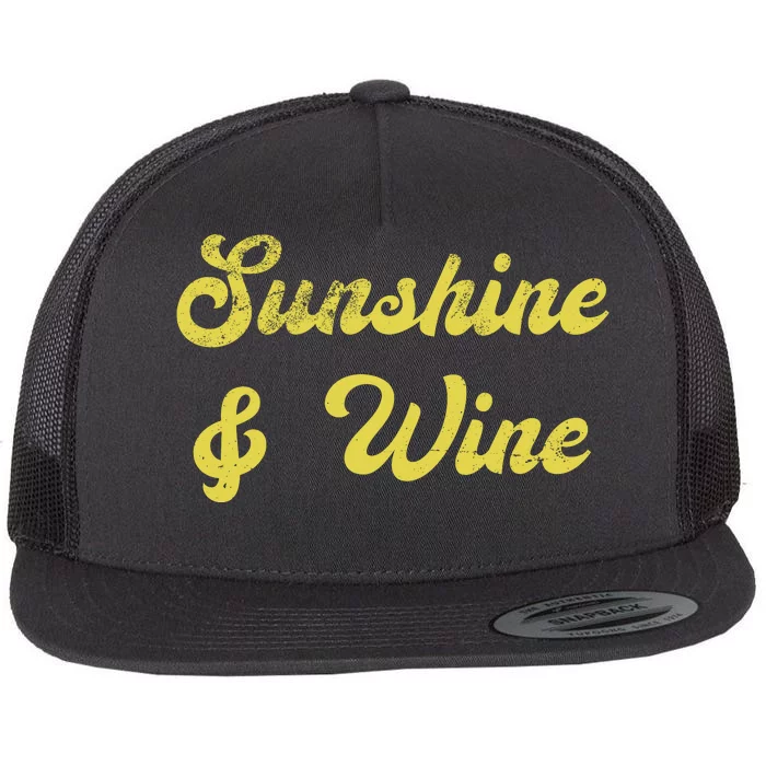 Sunshine And Wine Flat Bill Trucker Hat