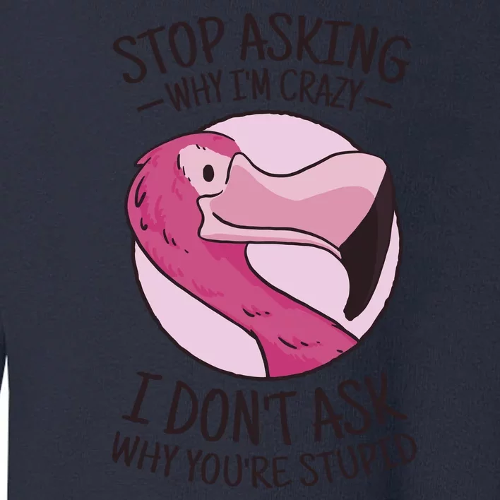 Stop Asking Why I'm Crazy I Don't Ask Why You're Stupid Toddler Sweatshirt