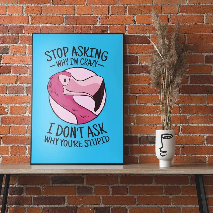 Stop Asking Why I'm Crazy I Don't Ask Why You're Stupid Poster