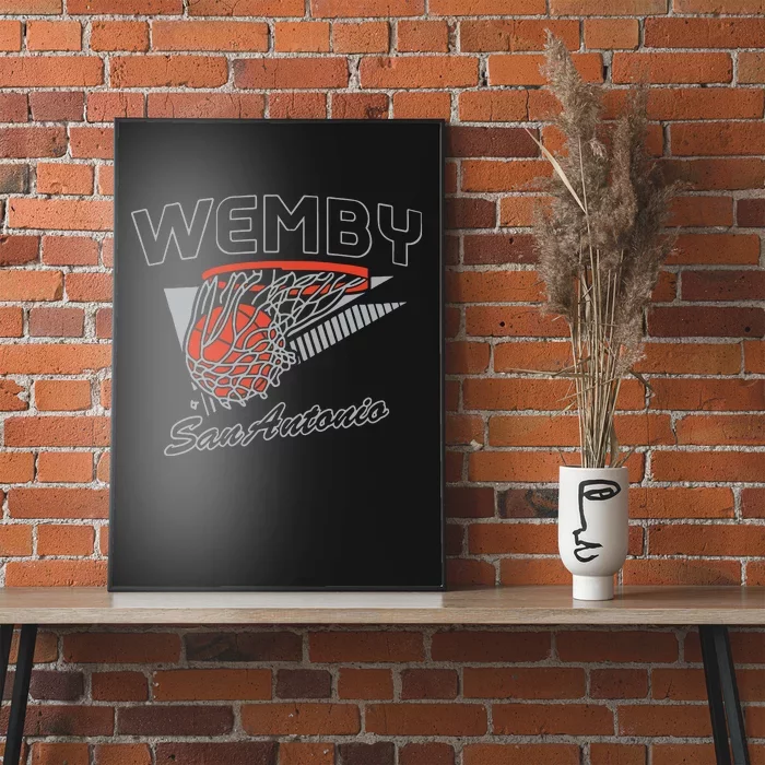 San Antonio Wemby Hoops Poster