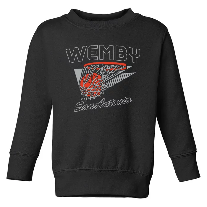 San Antonio Wemby Hoops Toddler Sweatshirt