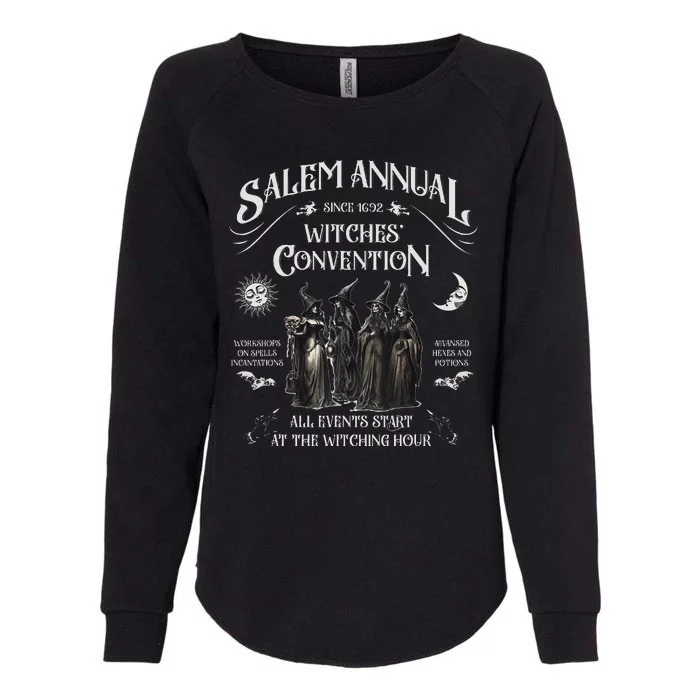 Salem Annual Witches Convention Witch Hours Since 1692 Womens California Wash Sweatshirt