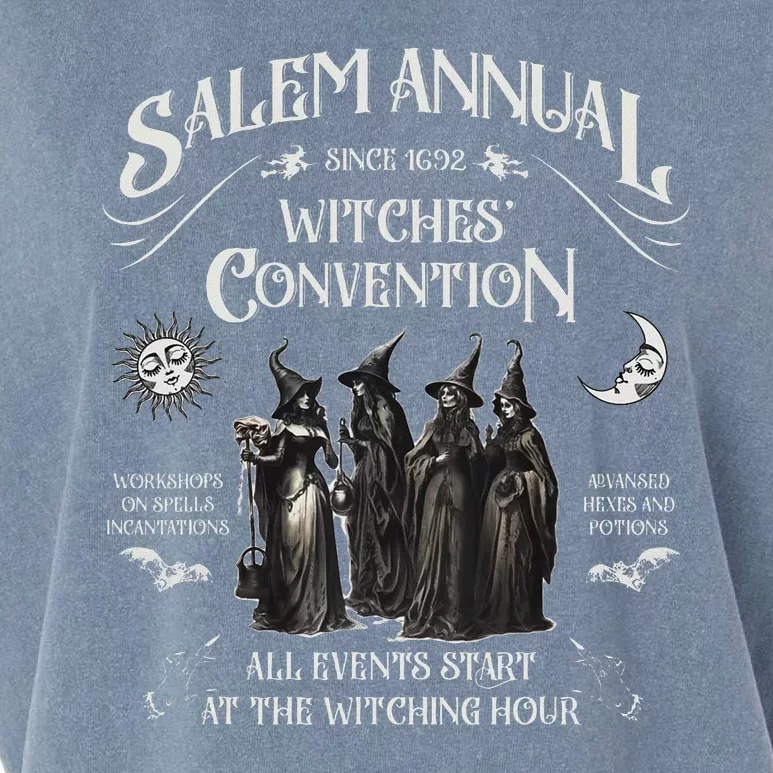 Salem Annual Witches Convention Witch Hours Since 1692 Garment-Dyed Women's Muscle Tee