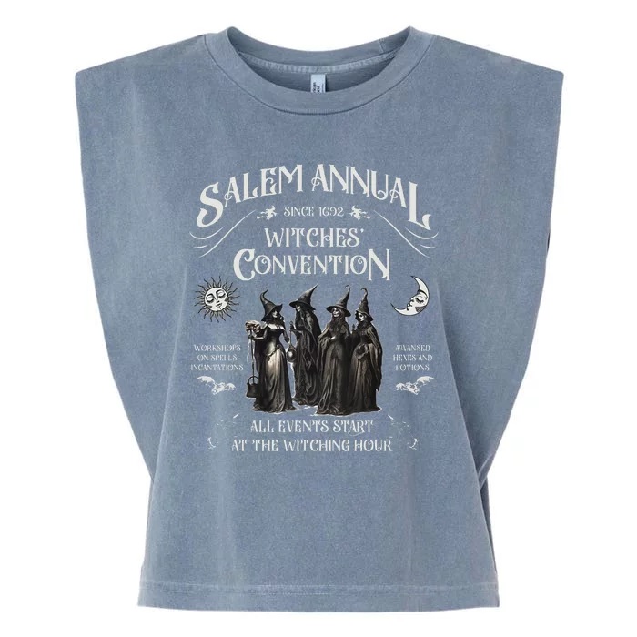 Salem Annual Witches Convention Witch Hours Since 1692 Garment-Dyed Women's Muscle Tee