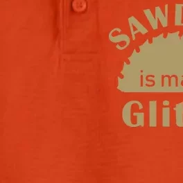 Sawdust Is Man Glitter Dry Zone Grid Performance Polo