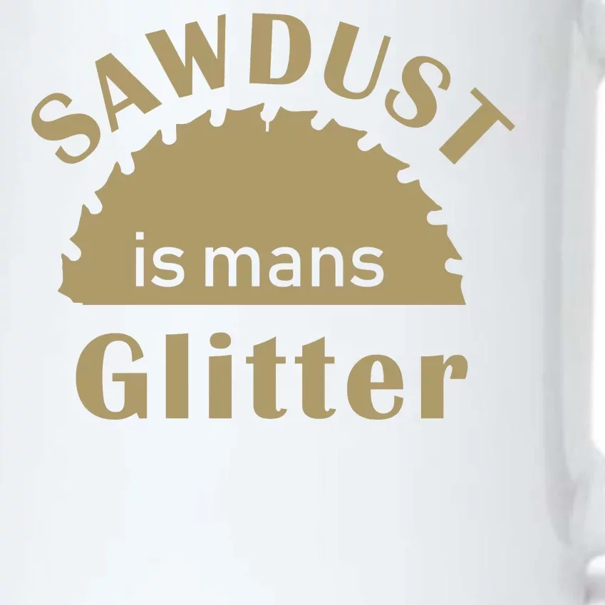 Sawdust Is Man Glitter Black Color Changing Mug