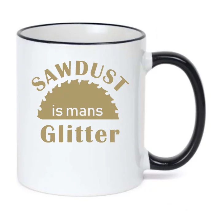 Sawdust Is Man Glitter Black Color Changing Mug