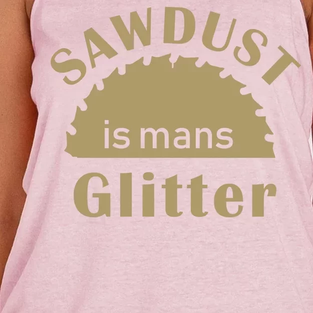 Sawdust Is Man Glitter Women's Knotted Racerback Tank