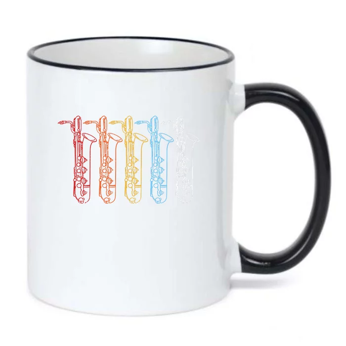 Saxophone Colors Black Color Changing Mug