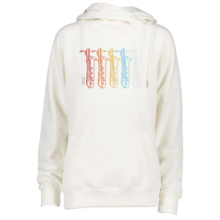 Saxophone Colors Womens Funnel Neck Pullover Hood