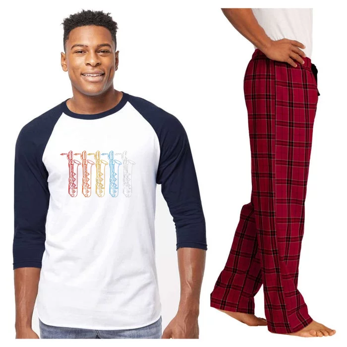 Saxophone Colors Raglan Sleeve Pajama Set