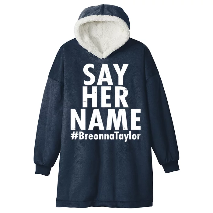 Say Her Name #Breonna Taylor BLM Hooded Wearable Blanket