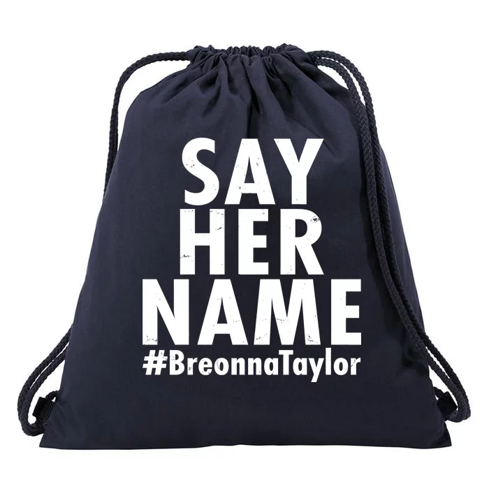 Say Her Name #Breonna Taylor BLM Drawstring Bag