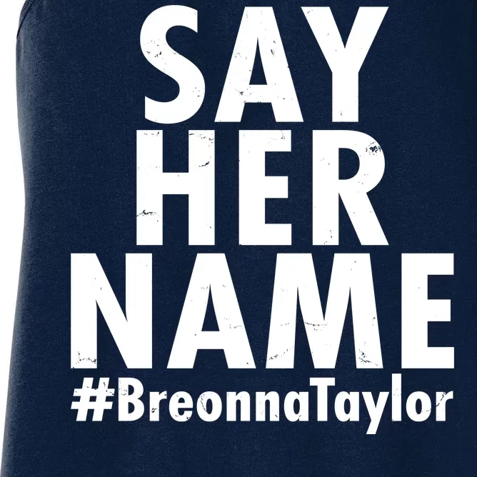 Say Her Name #Breonna Taylor BLM Women's Racerback Tank