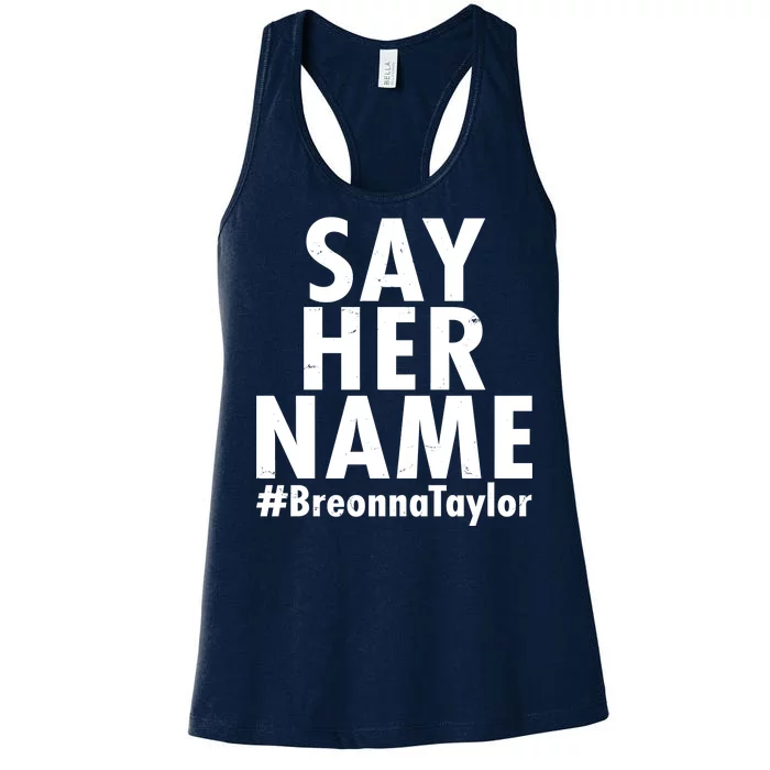 Say Her Name #Breonna Taylor BLM Women's Racerback Tank