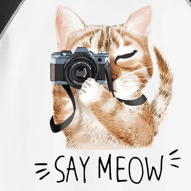 Say Meow Cute Cat Picture Toddler Fine Jersey T-Shirt