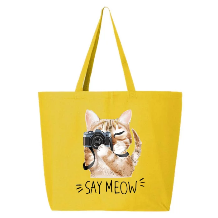 Say Meow Cute Cat Picture 25L Jumbo Tote