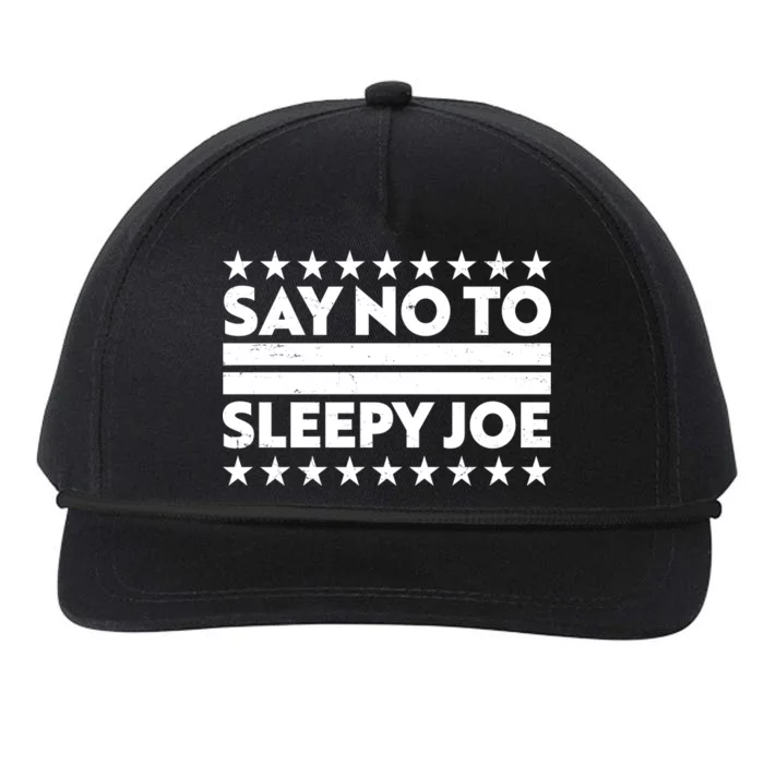 Say No To Sleepy Joe Pro-Trump Snapback Five-Panel Rope Hat