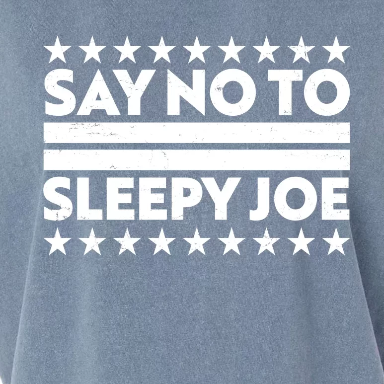 Say No To Sleepy Joe Pro-Trump Garment-Dyed Women's Muscle Tee