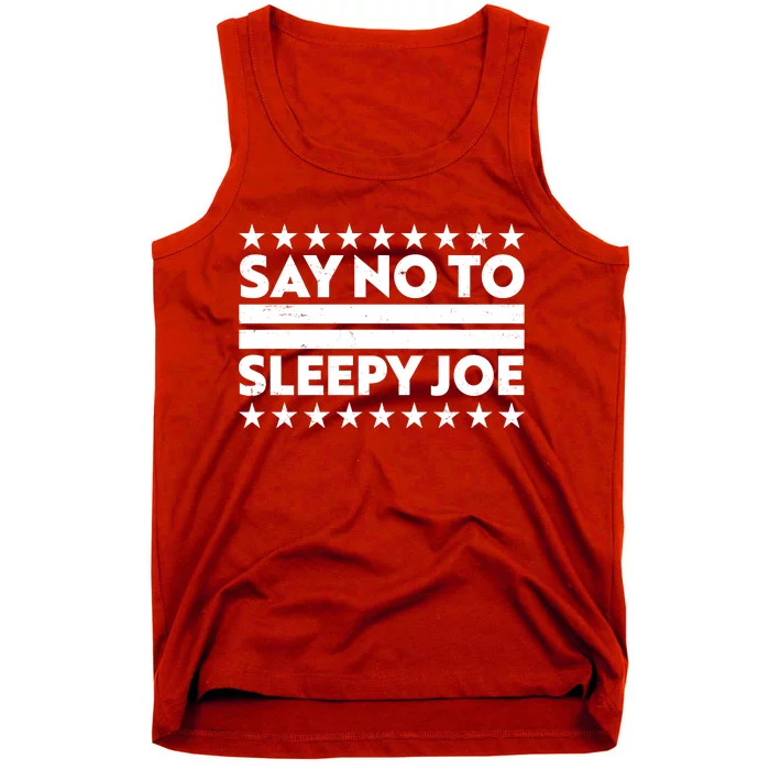 Say No To Sleepy Joe Pro-Trump Tank Top