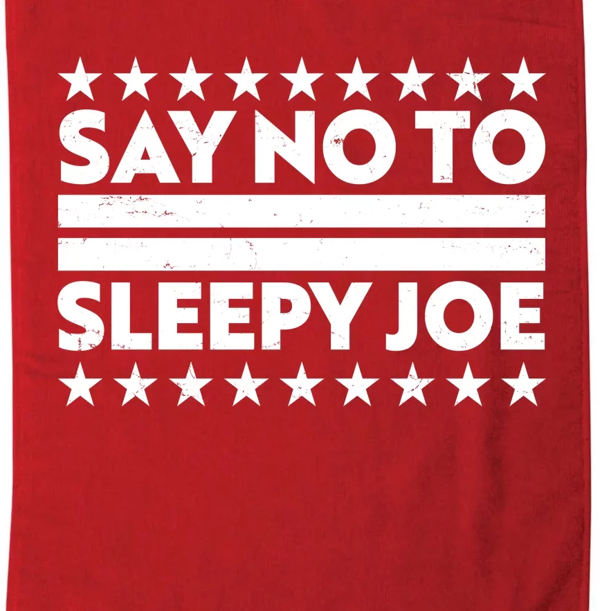 Say No To Sleepy Joe Pro-Trump Platinum Collection Golf Towel