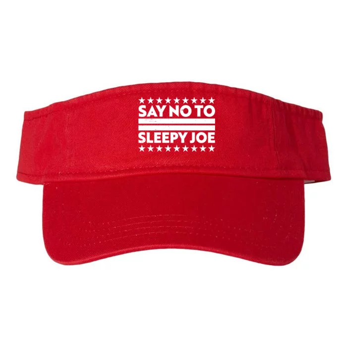 Say No To Sleepy Joe Pro-Trump Valucap Bio-Washed Visor