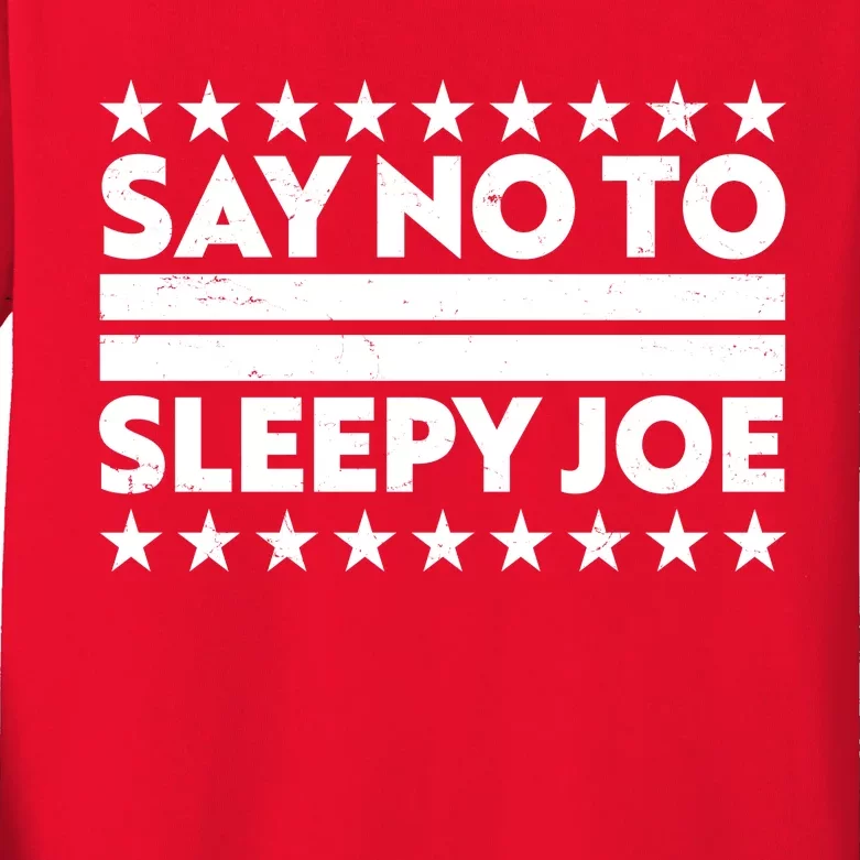 Say No To Sleepy Joe Pro-Trump Kids Long Sleeve Shirt